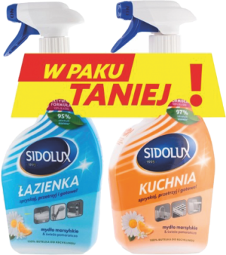 SIDOLUX TRIGGER ŁAZIENKA + KUCHNIA 2X500ML